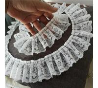 XDMING Tela de Encaje de Flores 3D, Bordado de 5,5 CM de Ancho, Blanco y Negro, Cinta Decorativa, Apliques de Costura DIY, Collar, Vestido, decoración de guipur de Boda