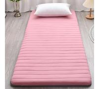 XDone colchón de suelo individual de 5 cm, tapete de tatami japonés suave, portátil y plegable para dormir en casa, camping o sofá (rosa, 80 x 190