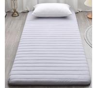 XDone Colchón de suelo individual grueso de 5 cm, colchón de futón suave, tapete de tatami japonés, colchón enrollable, portátil, plegable, para dormir en el hogar, camping, sofá (gris, 90 x 200 cm)