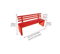 XDOPIRRS Banco de Parque Exterior de Acero galvanizado,Banco de jardín Exterior para Todo Clima,Banco Exterior Resistente a la Intemperie,con Respaldo,Adecuado para Patio, Porche(White,180cm/70.8in)