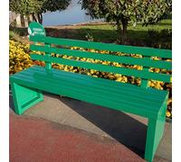 XDOPIRRS Banco de Parque Exterior de Acero galvanizado,Banco de jardín Exterior para Todo Clima,Banco Exterior Resistente a la Intemperie,con Respaldo,Adecuado para Patio, Porche(Green,180cm/70.8in)