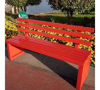 XDOPIRRS Banco de Parque Exterior de Acero galvanizado,Banco de jardín Exterior para Todo Clima,Banco Exterior Resistente a la Intemperie,con Respaldo,Adecuado para Patio, Porche(Red,180cm/70.8in)