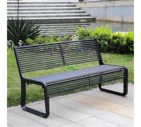 XDOPIRRS Banco de Patio de Aleación de Aluminio de Alta Resistencia - Banco de Jardín Exterior para Todo Clima con Respaldo Inclinado de 105°; para Jardines, Piscinas, Porches, Patios(A,180cm/70.8in)