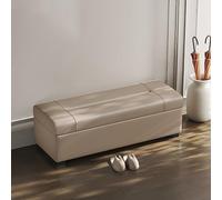 XDOPIRRS Baul Almacenaje Dormitorio Banco Pie de Cama con Estructura de Madera Maciza Puf Arcón Revestimiento de Cuero PU y Patas Reforzadas Banqueta Multiusos Recibidor Salon Entrada(I,150cm/59in)