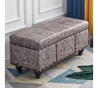 XDOPIRRS Baúl Banco Almacenaje Dormitorio Tejido Técnico Antiarañazos, Banqueta Pie de Cama Acolchado Alta Resistencia, Puf Contenedor para Salón Entrada Recibidor, Patas de Madera(C,150cm/59in)