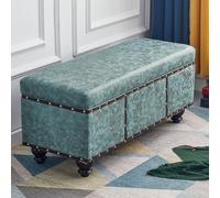 XDOPIRRS Baúl Banco Almacenaje Dormitorio Tejido Técnico Antiarañazos, Banqueta Pie de Cama Acolchado Alta Resistencia, Puf Contenedor para Salón Entrada Recibidor, Patas de Madera(G,150cm/59in)