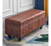 XDOPIRRS Baúl Banco Almacenaje Dormitorio Tejido Técnico Antiarañazos, Banqueta Pie de Cama Acolchado Alta Resistencia, Puf Contenedor para Salón Entrada Recibidor, Patas de Madera(F,150cm/59in)