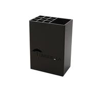 XDOPIRRS Paragüero Moderno de Metal con Ranuras de Partición para Paraguas Largos y Plegables, Soporte con Base de Goteo para Entrada, Pasillo y Oficina, Diseño Estable(Black)