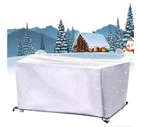 XDPBLM Funda de Mesa de Patio Impermeables 215x100x95cm/LxWxH Fundas para Muebles Exterior Tela Oxford 420D Resistente Al Viento con Cordón, Apto para Mesa de Patio, Silla Cuadrada de Jardín