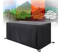 XDPBLM Funda Mesa Exterior Impermeable 85x67x90cm(LxWxH) Rectangular Tejido 420D Oxford Cubre Mueble Jardin Funda Impermeable Anti-UV Resitente al Polvo para Juego de Muebles Mesa de Jardín