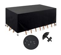 XDPBLM Funda Mesa Exterior Impermeable - Funda Muebles Jardin 110x110x110cm(LxWxH) Tejido 420D Oxford Funda Protectora Muebles Jardin, Anti-UV, Funda Muebles Exterior Funda Protectora Jardin