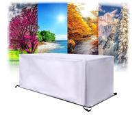 XDPBLM Funda Mueble de Jardín Exterior 90x90x70cm(LxWxH) Rectangular Funda de Muebles Patio, UV Anti, Resitente al Polvo, Cubierta de Mesa Impermeable Protectora Muebles Jardin pour Mesa de Jardín
