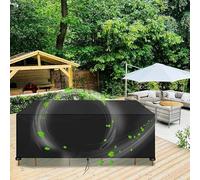 XDPBLM Fundas para Muebles de Jardín Exterior - 170x61x117cm/LxWxH Fundas para Muebles de Patio Impermeables, Fundas Rectangulares para Mesas con 4 Hebillas Resistentes al Viento, Tela Oxford 420D
