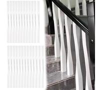 XDRGOOIUY 37,4 Pulgadas Escalera husillos barandilla, Blanco Giro escaleras balusters Kit, Interior Delgado Escalera Banister Guardia Columna, Cuadrado Madera barandilla Post