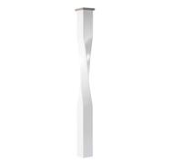 XDRGOOIUY 37,4 Pulgadas Escalera husillos barandilla, Blanco Giro escaleras balusters Kit, Interior Escalera Banister Columna de Guardia, Cuadrado Madera barandilla Post