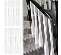 XDRGOOIUY 37,4 Pulgadas Escalera husillos barandilla, Blanco Giro escaleras balusters Kit, Interior Escalera Banister Columna de Guardia, Cuadrado Madera barandilla Post
