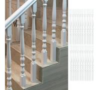 XDRGOOIUY Balusters de Madera Blanca husillos para el Interior de la Escalera, barandilla de la Escalera Newel Post Kit, Loft Villa Baluster Column para la remodelación de la Escalera