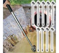 XDRGOOIUY Pértiga telescópica de Acero Inoxidable para muestreo de Agua, Dispositivo de muestreo de Calidad del Agua para desagües industriales, para recolección de muestras de Agua en pozos