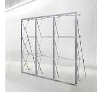 XDRGOOIUY Stand de exhibición emergente de Tela tensada, Soporte de exhibición portátil con 2 Barras de Soporte, Estructura de Fondo para Bodas, Eventos y Fiestas de cumpleaños.