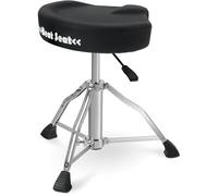 XDrum BeatSeat Taburete De Batería - Taburete Neumático para Batería - Asiento En Forma De Sillín - Tapizado En Piel Sintética Negra - Ajuste De Altura De 45 A 60 cm