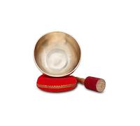 XDrum Cuenco Terapéutico Tonal A/ 650 g Set Completo, Afinado en tonal A | Cuenco martillado a mano para el chakra del tercer ojo (Ajna), Armoniza la energía y apoya la liberación de bloqueos, Cojín