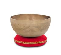 XDrum Cuenco Terapéutico Tonal C/Set de Cojín 1400 g, Afinado en tono C | Cuenco martillado a mano para el chakra raíz (Muladhara), Armoniza la energía y apoya la liberación de bloqueos
