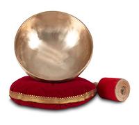 XDrum Cuenco Terapéutico tono C pequeño - para Chakra Raíz (Muladhara) - 26 cm Ø, 2200 g - aleación de bronce hecha a mano - incluye cojín y mazo.