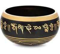 XDrum Cuenco Tibetano Chhavi 13,5 cm - Ideal para meditación y terapias - Decorado con ornamentos pintados a mano - Aleación de 7 metales - Diámetro: aprox. 13,5 cm - Peso: aprox. 900 g