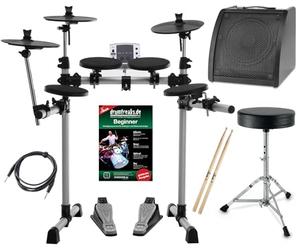 XDrum DD-400 Set Completo de Batería Electrónica con Amplificador, Cable, Banqueta, Escuela y Baquetas