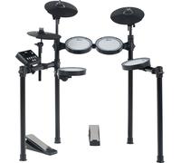 XDrum DD-460C Kit de Batería Electrónica Compacta - 25 Kits y 15 Canciones - Cierres de Contacto - Controlador de Kick - Platillos de 2 Zonas - Negro