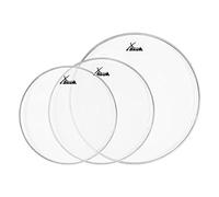XDrum Juego de Parches para Batería Clear (transparente, de una capa) 12" (30,5 cm), 13" (33 cm), 16" (40,6 cm)