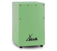 XDrum KC-37GN Cajón para niños en verde | Solo 36 cm de alto, Apto para educación musical temprana, Completamente de abedul, Cuerpo con 7 mm de grosor, 5 x 36 x 23