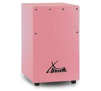 XDrum KC-37PK Cajón para niños en rosa | Solo 36 cm de alto, Adecuado para educación musical temprana, Completamente de abedul, Cuerpo con 7 mm de grosor, 5 x 36 x 23