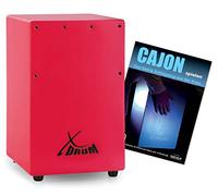 XDrum KC-37RD Cajón Infantil Rojo Set con Escuela, Solo 36 cm de alto