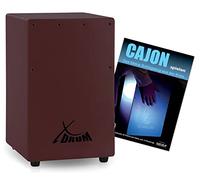 XDrum KC-37WR Cajón Infantil Rojo Vino Set con Escuela, Solo 36 cm de alto
