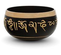 XDrum Lekhan Cuenco Sonoro 9 cm - Ideal para meditación y terapias - Decorado con ornamentos pintados a mano - Aleación de 7 metales diferentes - Diámetro: aprox. 9 cm - Peso: aprox. 300 g