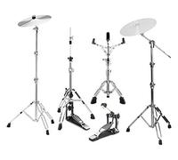 XDrum-Pro5 Paquete de Hardware 5 Piezas (Soporte de platillo con brazo, soporte de platillo recto, soporte para caja, pedal simple, máquina profesional de HiHat)