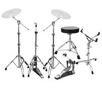 XDrum-Pro5S Hardware Pack 6 piezas (2 x Soportes de platillos con brazo, Soporte para caja, Banqueta, Bombo con pedal simple, Máquina de HiHat)