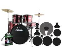 XDrum Rookie 22" Fusión batería Ruby Red plus set de atenuador