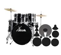 XDrum Semi 22" Standard Batería Midnight Black - 22" BD, 12" TT, 13" TT, 16" FT, 14" SD - Set incl. amortiguadores - Negro