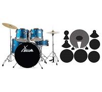 XDrum Semi 22" Standard Batería Satin Blue Sparkle Set + Amortiguadores
