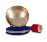 XDrum Set Completo de Cuenco Terapéutico Tonalidad D, Afinado en tono D | Cuenco martillado a mano para el chakra sacro (Svadhisthana), Armoniza la energía y ayuda a liberar bloqueos, Color: dorado