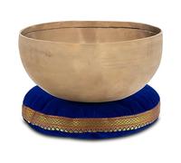 XDrum Set de Cuenco Terapéutico Tonal F - afinado en tono F - para el chakra del corazón (Anahata) - aprox. 24 cm Ø - aprox. 1400 g - aleación de bronce hecha a mano en India - incluye almohadilla