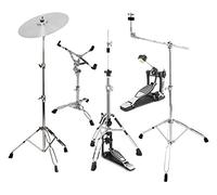 XDrum-SSP5 Paquete de Hardware (5 piezas, soporte de platillo con brazo, soporte de platillo recto, soporte de caja, pedal simple, máquina de HiHat)