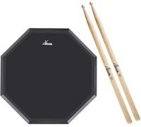 XDrum TF-8 TrueFeel pad de práctica de 8 pulgadas con baquetas - practice pad silencioso con rebote realista para bateristas principiantes y profesionales - pad portátil para casa y en movimiento