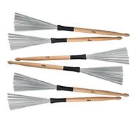 XDrum WTD-1S Wire Tap Drumstick Brushes (baquetas escobilla) corta, 3 pares
