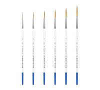 XDT#830 Extra Long Fine Point Artist Liner Brush Set de 6 Piezas #000#00#00#0#1#2#3 Detalles Finos Acuarela acrílico Aceite