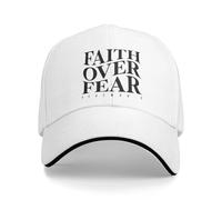 XDTINYR Gorra de béisbol clásica Fe sobre Miedo Mujeres Sol Hombres Camionero Moda Deportes al Aire Libre Gorras Ajustables Regalos
