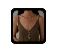Xduargs Gargantilla de cuerpo humano bohemio para mujer, collar con colgante de escultura femenina, collares vintage con forma femenina, collar largo para mujer, Zinc