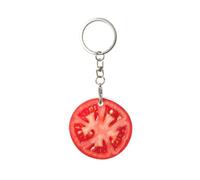 XDVPALNE rodaja de tomate, Llavero redondo de metal, Llaveros de metal Llavero Llavero Anillo Titular Organizador 1 pieza